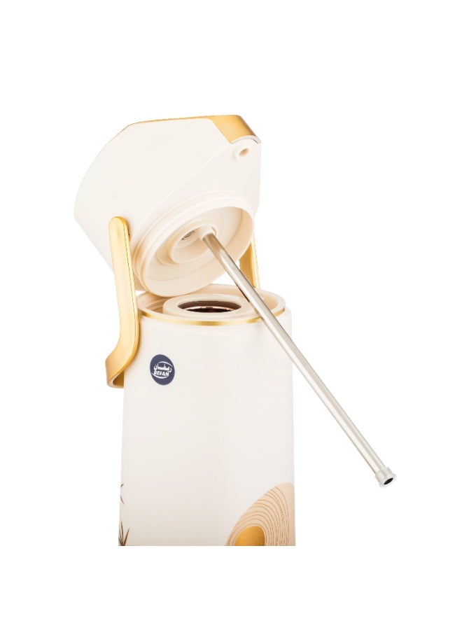 ريفان 🫖 ترمس ضغط ريفان فاكيوم 1.0 لتر – كريمي بلمسة ذهبية ✨ - Image 3